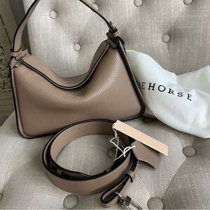 The Horse Taupe Leather Shoulder Bag
